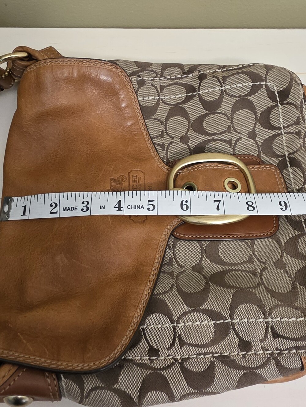 Coach | Brown Vintage Bleecker Legacy Signature Flap Bag - Picture 14 of 16